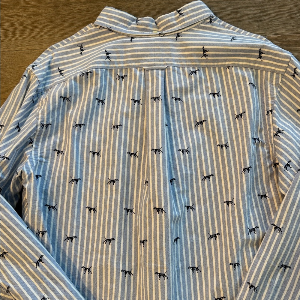 Polo Ralph Lauren Mens Classic Fit Hunting Dogs Striped Oxford Button Down Shirt - Picture 7 of 12